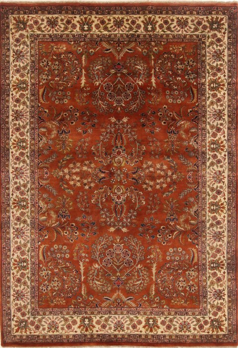 Sarouk Brown Hand Knotted 61 X 810 Area Rug 250-19758 Image 0