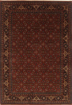 Indian Herati Red Rectangle 6x9 ft Wool Carpet 19782