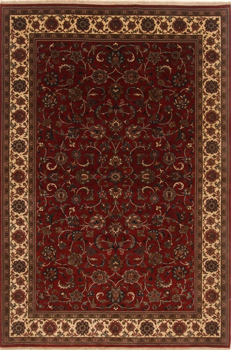 Kashan Red Hand Knotted 62 X 92  Area Rug 250-19796 Image 0