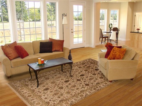 Tabriz Beige Hand Knotted 62 X 91 Area Rug 250-19805 Image 4