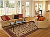 Kashan Beige Hand Knotted 60 X 90 Area Rug 250-19806 Thumb 4