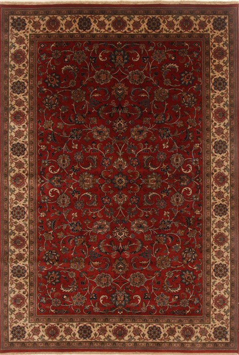 Kashan Red Hand Knotted 61 X 811  Area Rug 250-19818 Image 0