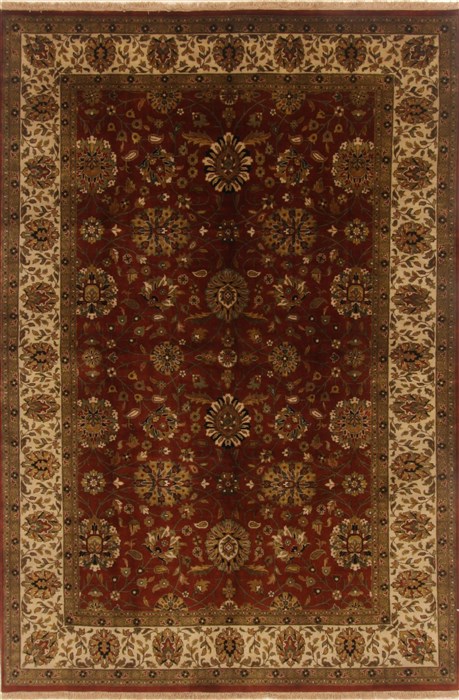 Kashan Brown Hand Knotted 60 X 90 Area Rug 250-19822 Image 0