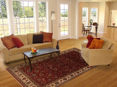 Kashan Red Hand Knotted 60 X 90 Area Rug 250-19827 Image 4