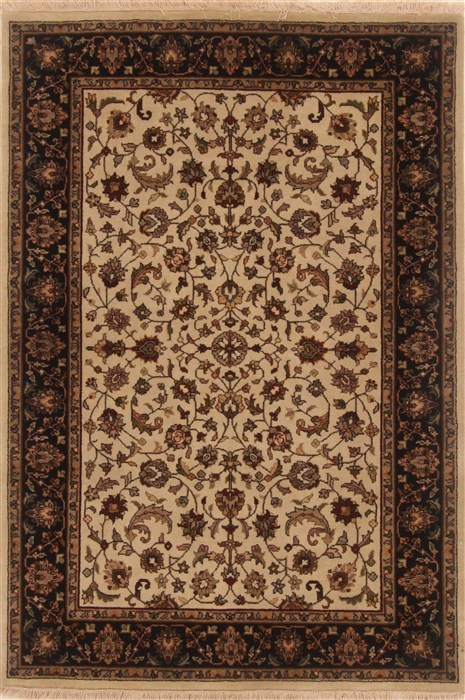 Kashan Beige Hand Knotted 41 X 60 Area Rug 250-19847 Image 0
