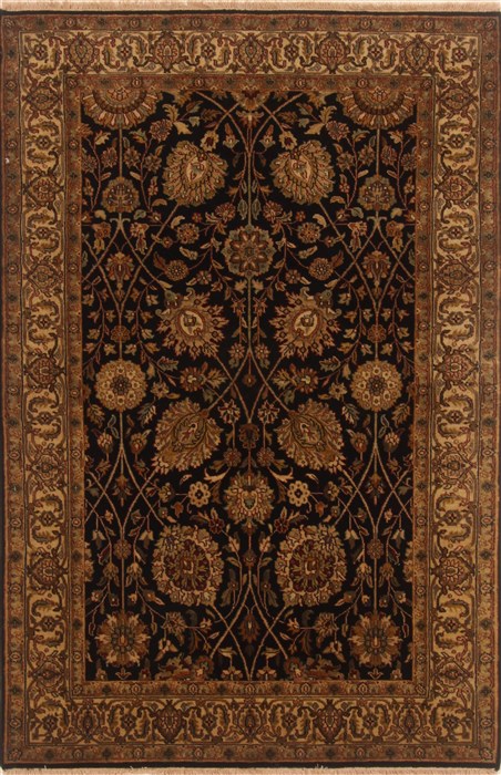 Tabriz Black Hand Knotted 40 X 62 Area Rug 250-19848 Image 0