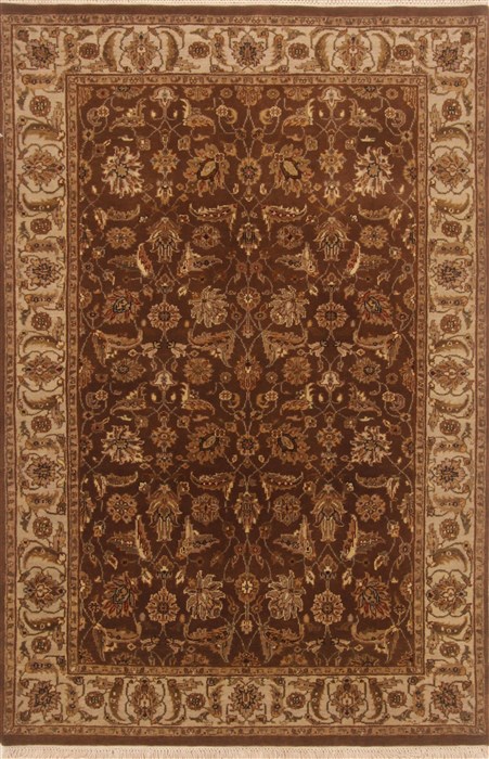 Tabriz Brown Hand Knotted 40 X 62 Area Rug 250-19849 Image 0