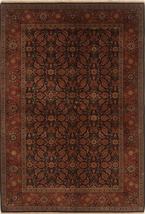 Herati Black Hand Knotted 41 X 61 Area Rug 250-19850 Image 0