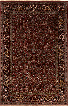Indian Herati Red Rectangle 4x6 ft Wool Carpet 19887