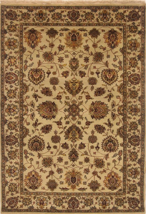 Kashan Beige Hand Knotted 40 X 511  Area Rug 250-19892 Image 0