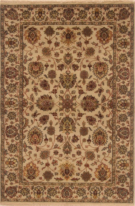 Kashan Beige Hand Knotted 40 X 61  Area Rug 250-19900 Image 0