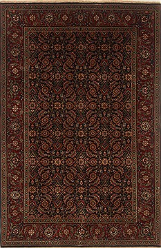 Herati Black Hand Knotted 3'11" X 6'1"  Area Rug 250-19901