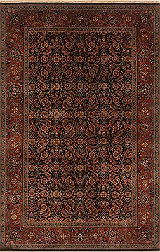 Herati Black Hand Knotted 3'11" X 6'1"  Area Rug 250-19903