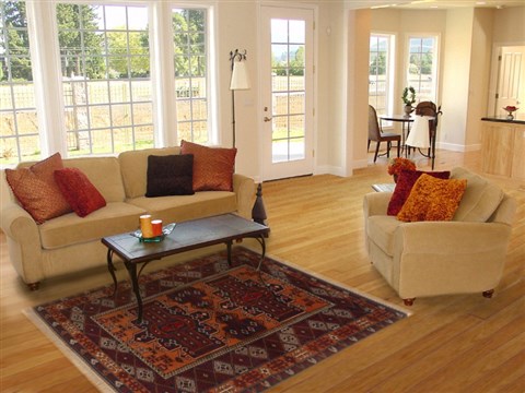 Kazak Orange Hand Knotted 38 X 62 Area Rug 250-19912 Image 5