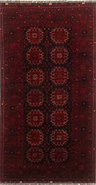 Afghan Afshar Blue Rectangle 3x5 ft Wool Carpet 19913