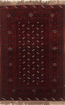 Afghan Khan Mohammadi Blue Rectangle 3x5 ft Wool Carpet 19925