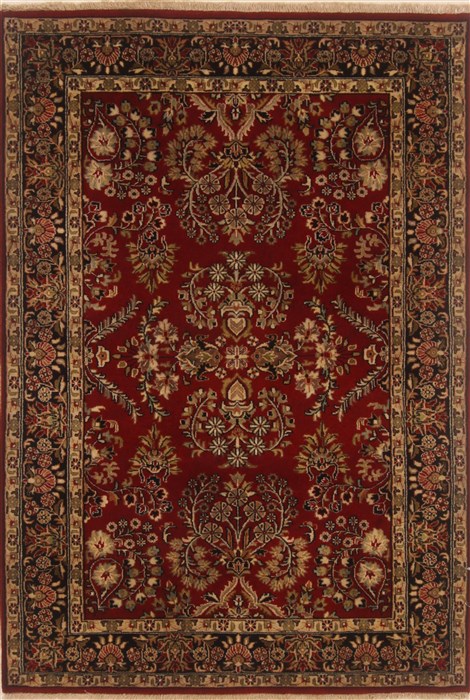 Sarouk Red Hand Knotted 41 X 60 Area Rug 250-19927 Image 0