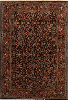 Indian Herati Blue Rectangle 4x6 ft Wool Carpet 19936