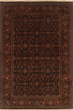 Indian Herati Blue Rectangle 4x6 ft Wool Carpet 19937