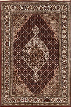 Indian Bidjar Brown Rectangle 4x6 ft Wool Carpet 19944