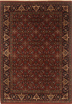 Indian Herati Red Rectangle 4x6 ft Wool Carpet 19963