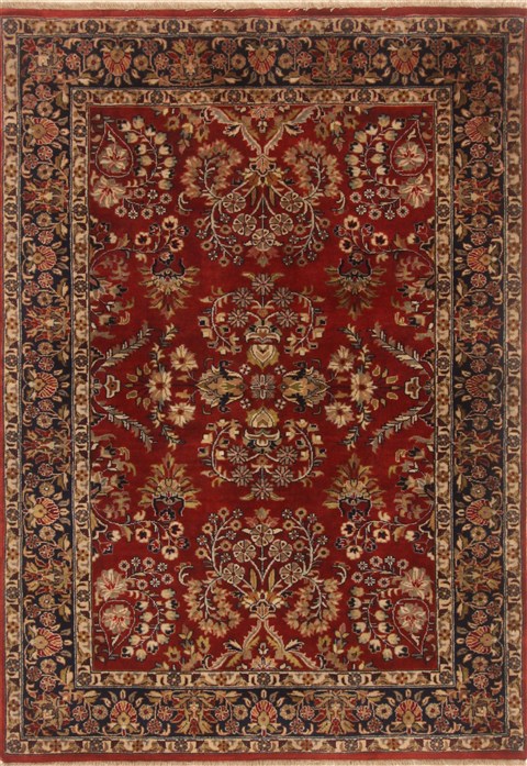 Sarouk Red Hand Knotted 41 X 511 Area Rug 250-19967 Image 0