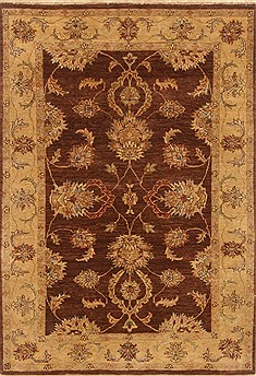 Ziegler Brown Hand Knotted 4'1" X 5'11"  Area Rug 250-19990