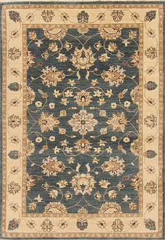 Ziegler Blue Hand Knotted 4'2" X 6'0"  Area Rug 250-19991