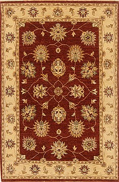 Ziegler Red Hand Knotted 4'1" X 6'2"  Area Rug 250-19992