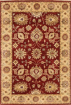Ziegler Red Hand Knotted 4'0" X 6'0"  Area Rug 250-19994
