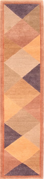 Indo-Nepal Beige Runner Hand Knotted 28 X 107  Area Rug 253-20000 Image 0