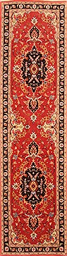 Persian Tabriz Red Runner 10 to 12 ft Wool Carpet 20006