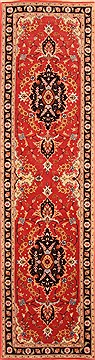 Tabriz Red Runner Hand Knotted 2'9" X 10'5"  Area Rug 100-20006