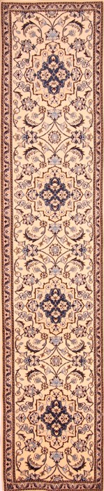 Nain Beige Runner Hand Knotted 27 X 1210  Area Rug 100-20017 Image 0