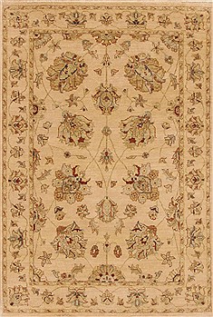 Ziegler Beige Hand Knotted 4'1" X 6'1"  Area Rug 250-20025