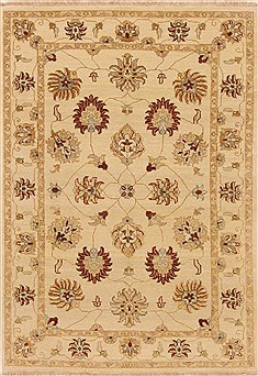 Ziegler Beige Hand Knotted 4'1" X 5'11"  Area Rug 250-20027