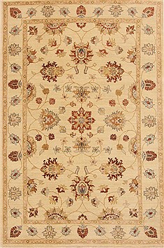 Ziegler Beige Hand Knotted 4'1" X 6'1"  Area Rug 250-20047