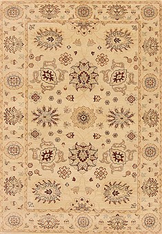 Ziegler Beige Hand Knotted 4'0" X 5'11"  Area Rug 250-20049