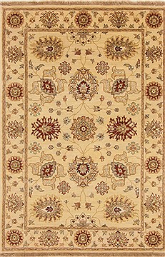 Ziegler Beige Hand Knotted 4'0" X 6'0"  Area Rug 250-20054