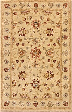 Ziegler Beige Hand Knotted 3'11" X 6'1"  Area Rug 250-20058