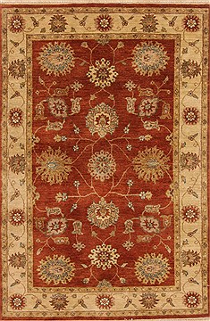 Indian Chobi Brown Rectangle 4x6 ft Wool Carpet 20061
