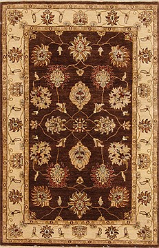 Ziegler Brown Hand Knotted 4'0" X 6'2"  Area Rug 250-20072