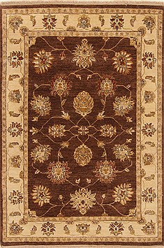 Ziegler Brown Hand Knotted 4'0" X 6'0"  Area Rug 250-20073
