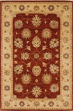 Ziegler Brown Hand Knotted 4'1" X 6'3"  Area Rug 250-20074