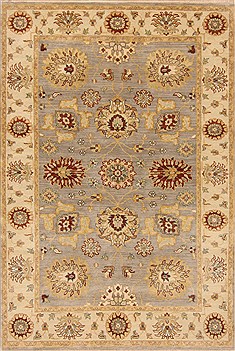Ziegler Grey Hand Knotted 4'1" X 6'2"  Area Rug 250-20079
