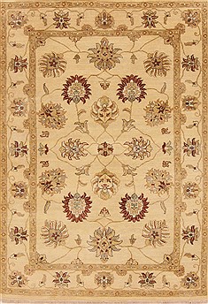 Ziegler Beige Hand Knotted 4'1" X 5'11"  Area Rug 250-20082