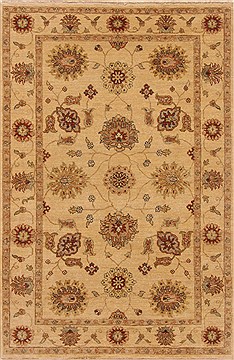 Ziegler Beige Hand Knotted 4'1" X 6'2"  Area Rug 250-20084