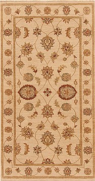 Ziegler Beige Hand Knotted 3'4" X 6'4"  Area Rug 250-20088