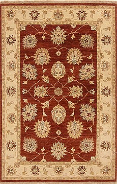 Ziegler Brown Hand Knotted 4'0" X 6'2"  Area Rug 250-20090