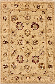 Ziegler Beige Hand Knotted 4'1" X 6'0"  Area Rug 250-20091